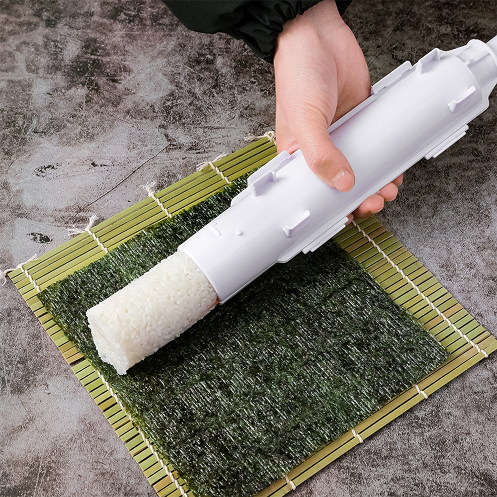 (29cm) Sushi Maker DIY Reis Form Maki Herstellungs Werkzeug Rollhilfe Sushi Bazooka - Weiss