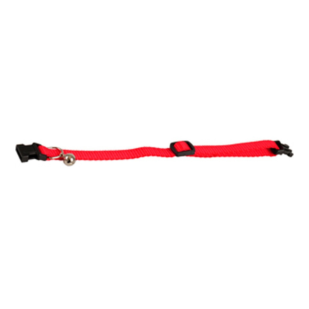Collier réglable de 20 à 35 cm rouge avec clochette pour chat