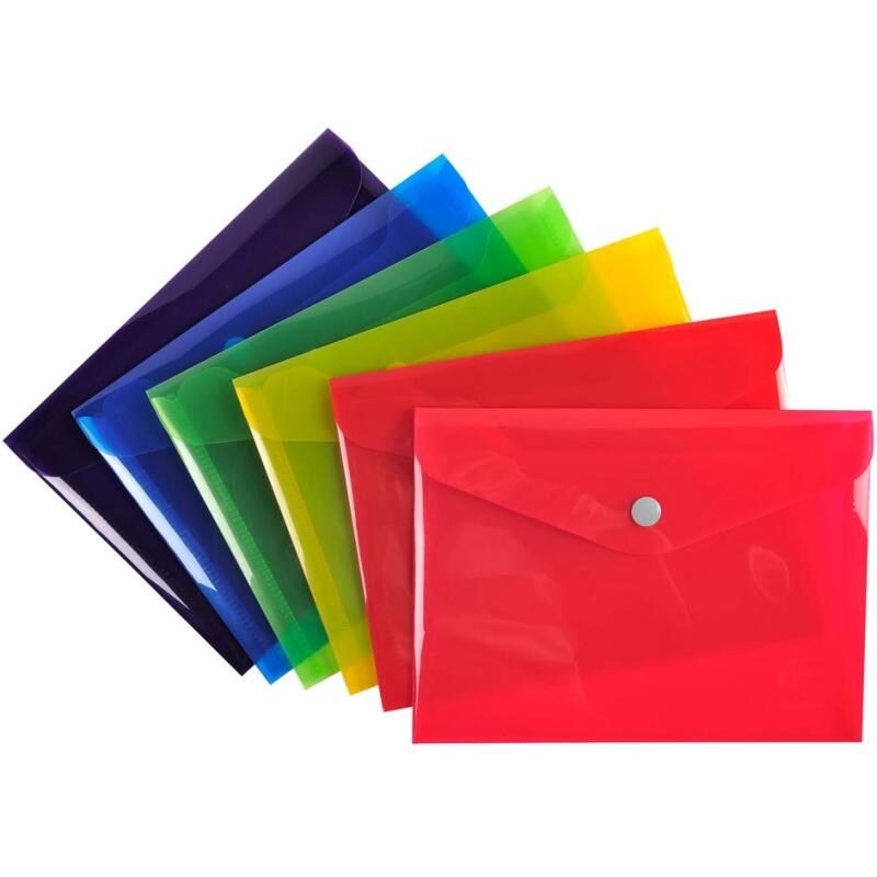 Pochette pression Iderama en polypropylène - Couleurs assorties
