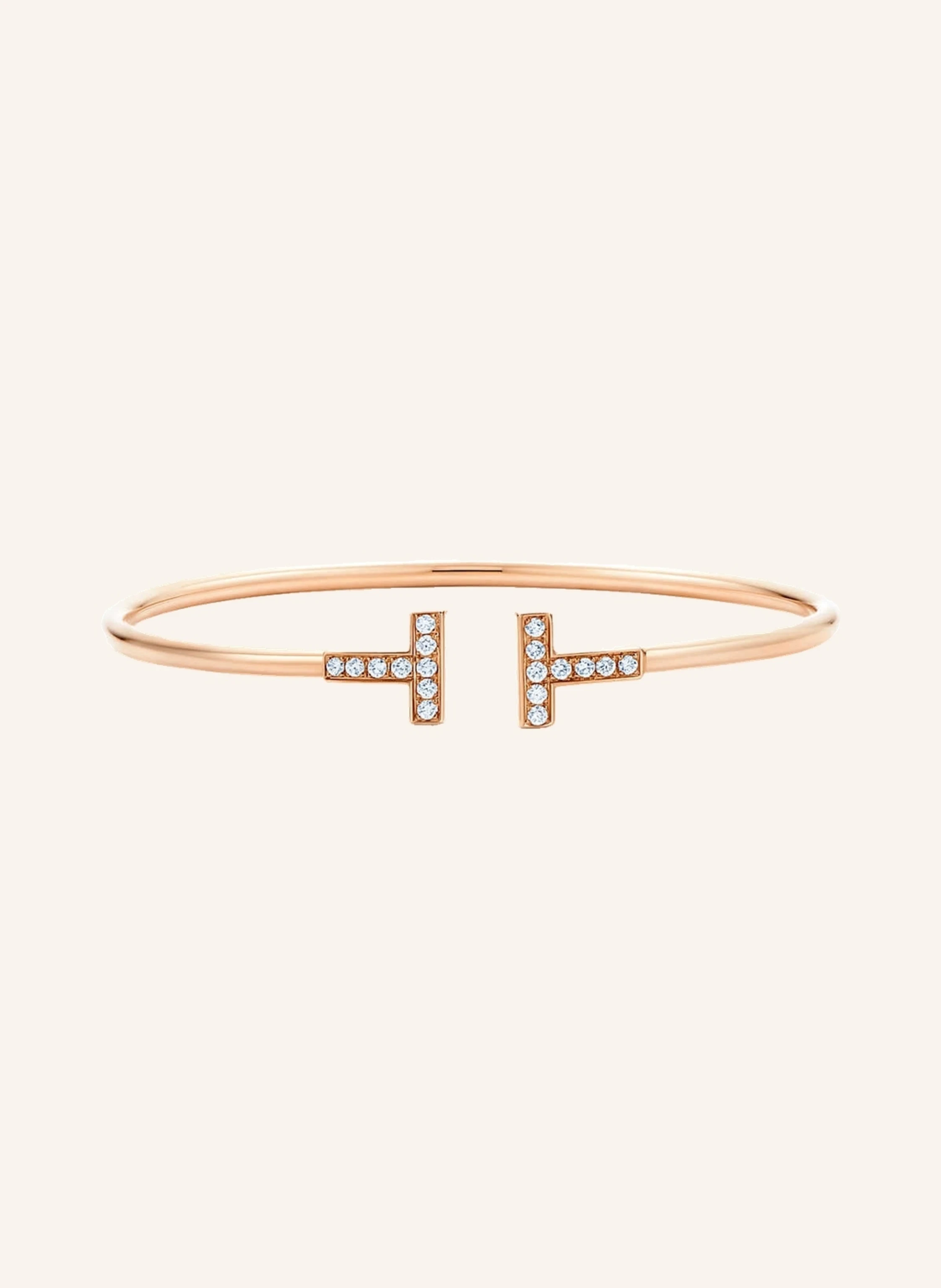TIFFANY & Co. Tiffany T Wire ARMREIF aus 18 Karat Roségold mit Diamanten