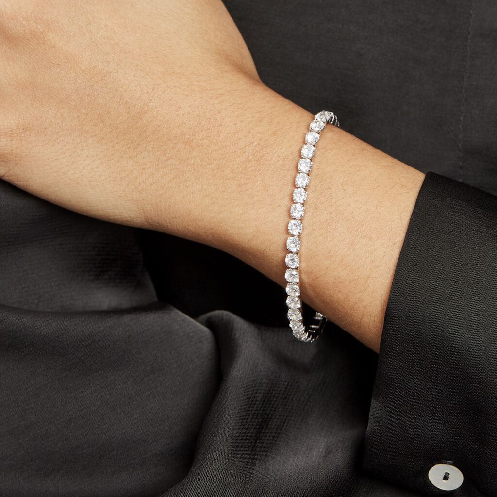 Bracelet Lou-anne Argent Blanc Oxyde De Zirconium Blanc