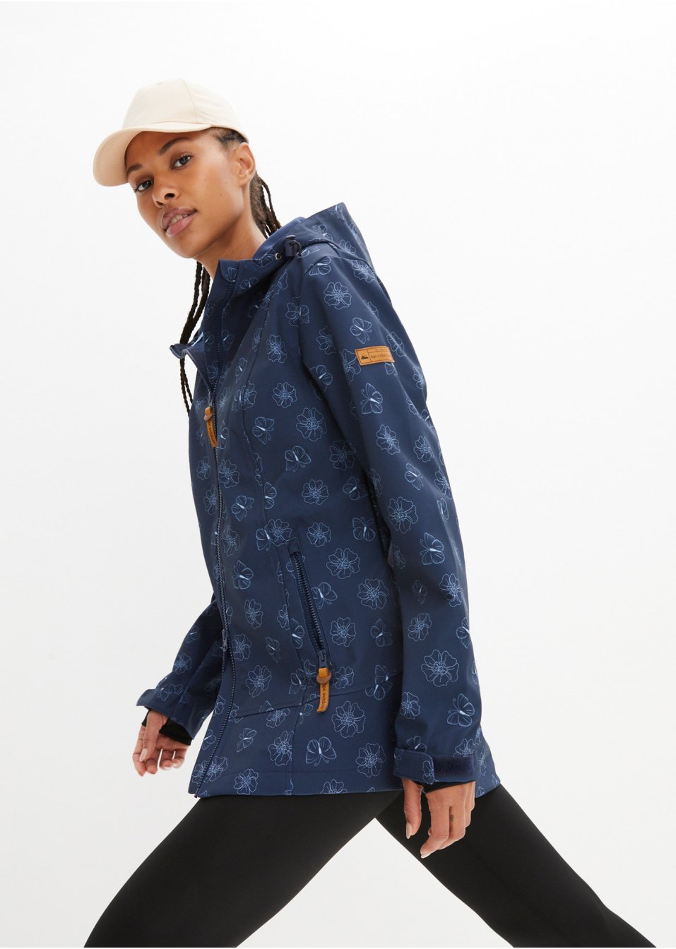 Veste softshell à motif floral