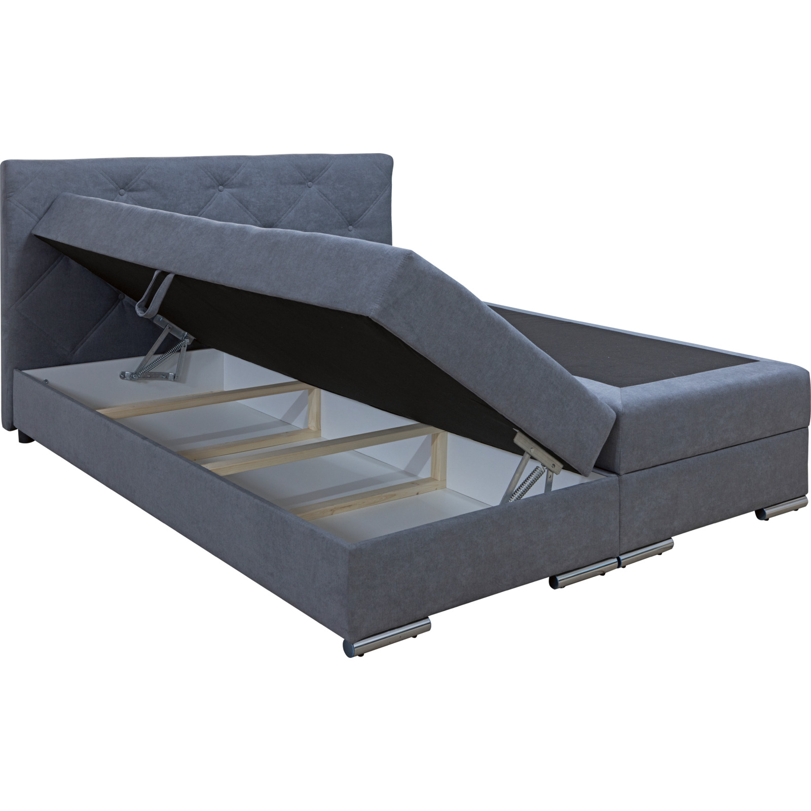 Boxspringbett Marco Stoff anthrazit 160 x 200 cm