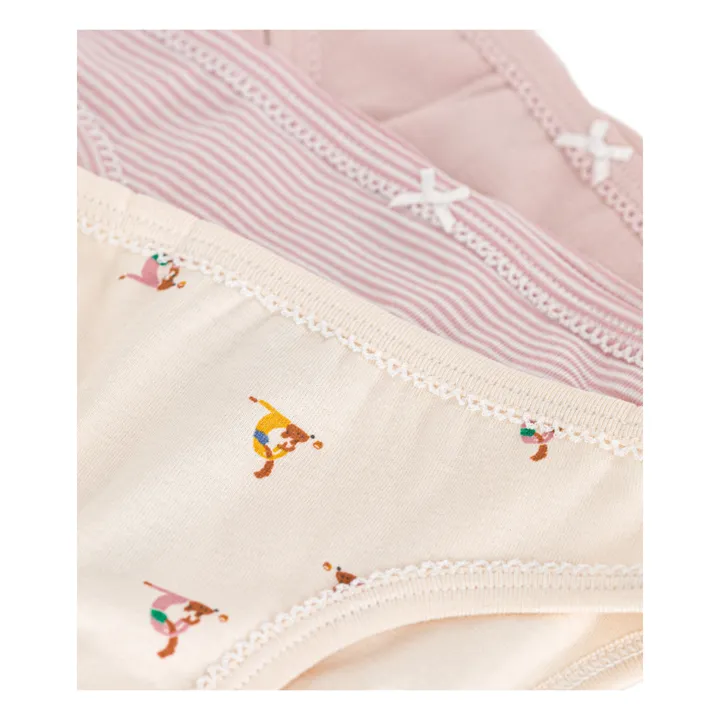 Petit Bateau Lot 3 Culottes Ecureuils | Rose
