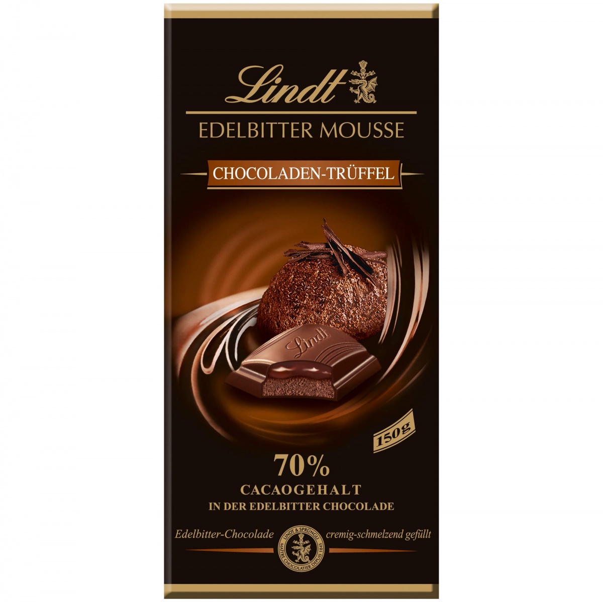 Lindt Edelbitter Mousse Chocoladen Trüffel 70% 150g MHD:30.10.25
