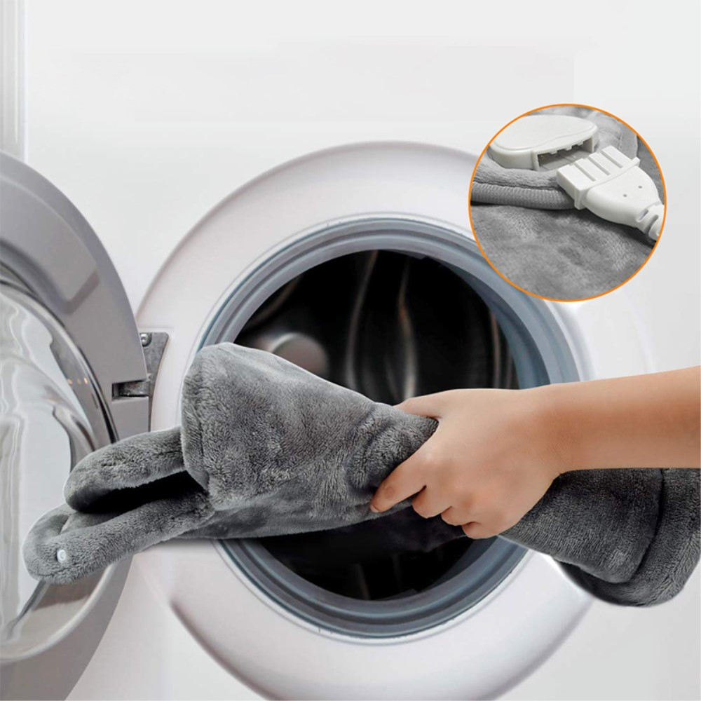 (90x58cm) Rücken / Nacken / Schulter Heizkissen Elektrische Wärmedecke mit 6 Hitzestufen - Grau