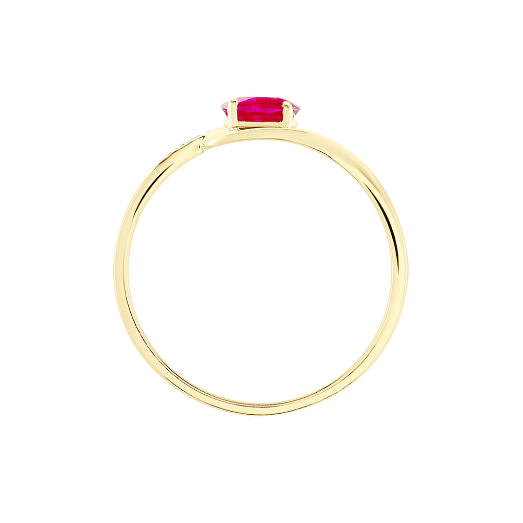 Bague Emotion Or Jaune Rubis Diamant