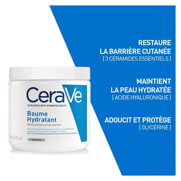 Bálsamo Hidratante CeraVe para Rosto e Corpo, Pele Seca a Muito Seca, 2 x 454g