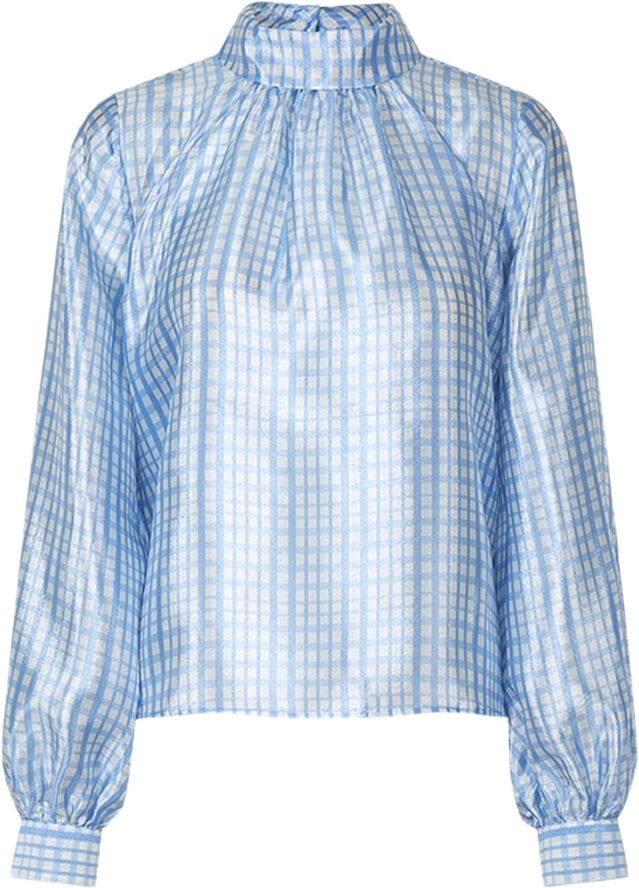Stine Goya SGAshley, 2067 Textured Poly Blue check