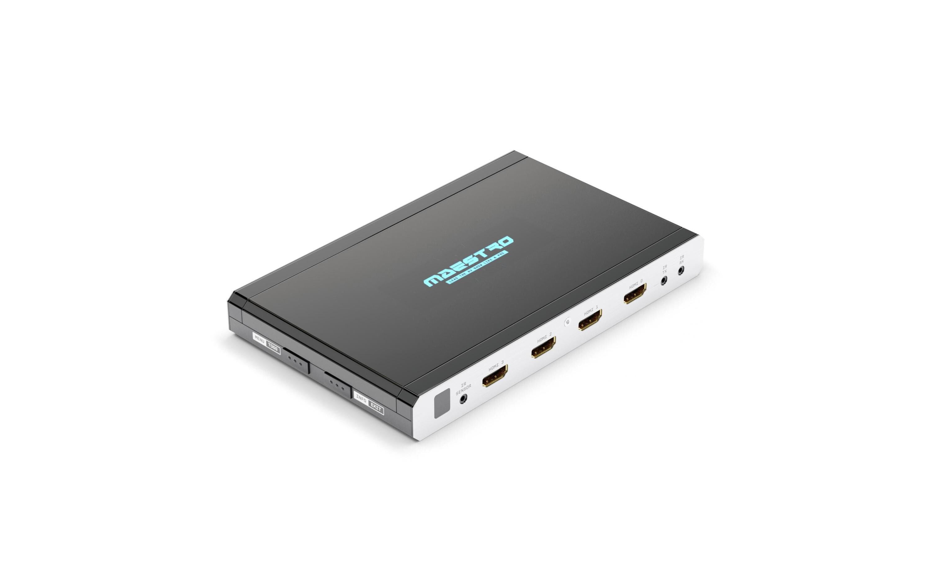 Matrix Switcher Maestro HDMI HDBaseT<br>Maestro - 4x2 4K 18Gbps HDMI HDBaseT Matrix Switcher mit Scaler