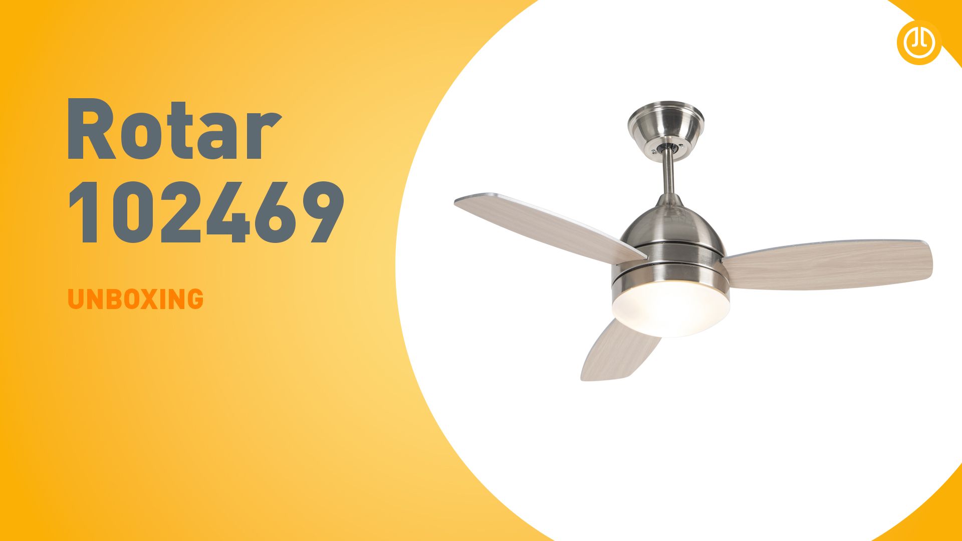 Plafondventilator staal 96cm met afstandsbediening - Rotar