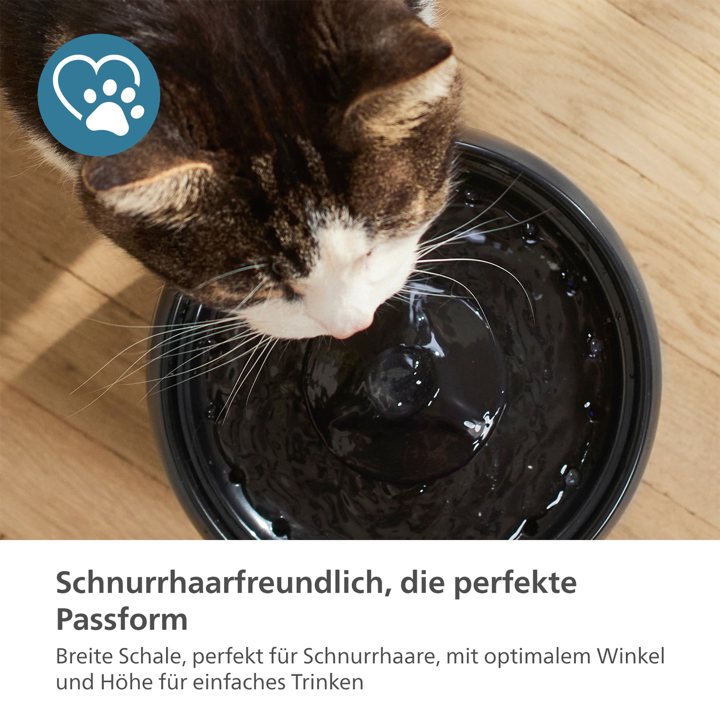 Philips Trinkbrunnen »PAW3210/02 Pet Series, 2,2l, für Katzen und kleine Hunde geeignet« mit Nachfüllüberwachung, 4-schichtigem Filtersystem, flüsterleise