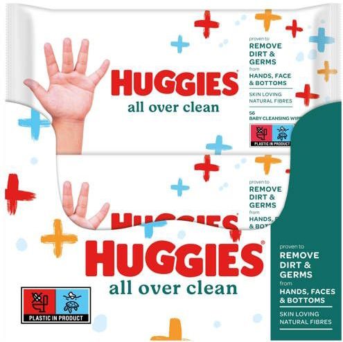 Huggies billendoekjes - All Over Clean - 10 x 56 - 560 billendoekjes - voordeelverpakking