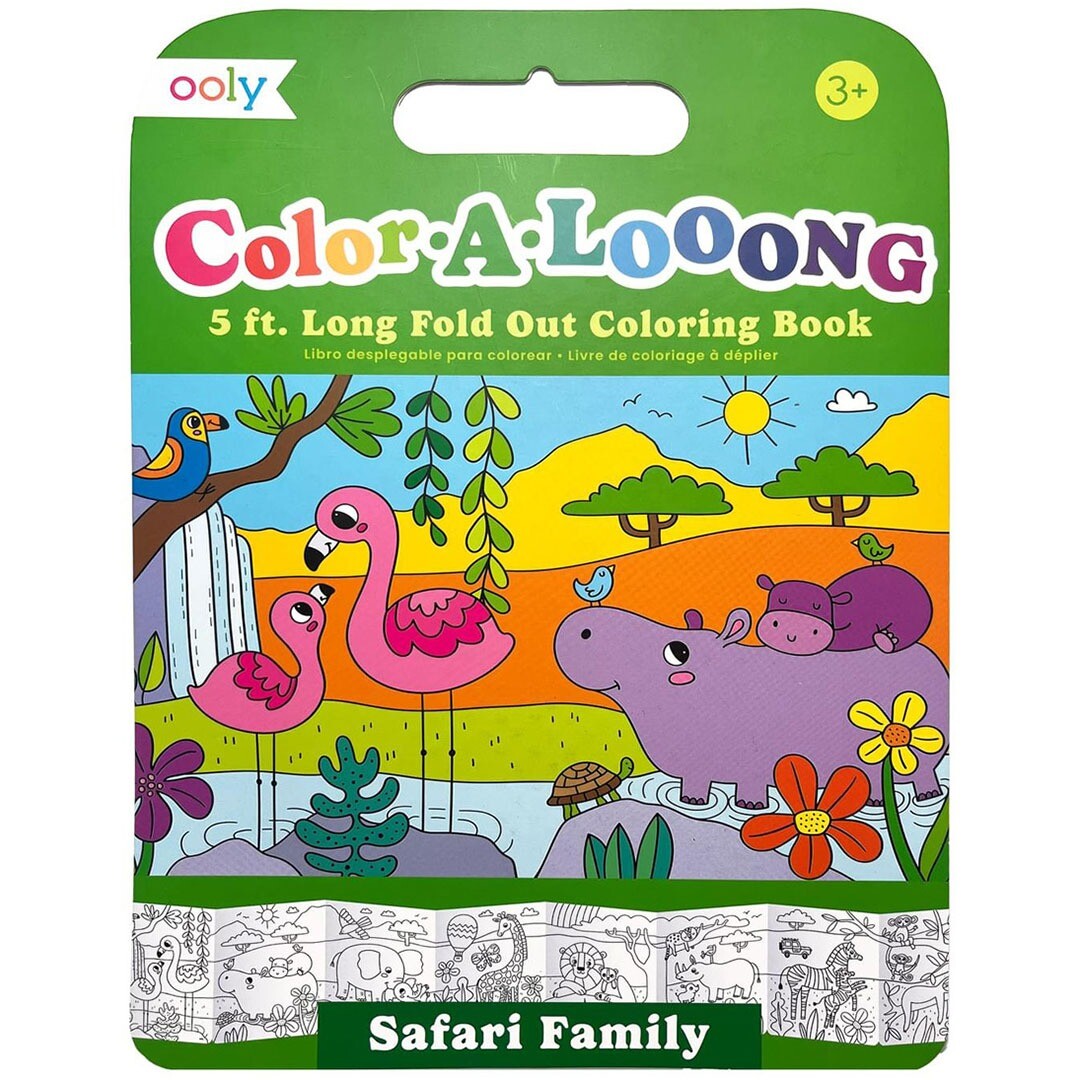 Ooly uitvouwbaar kleurboek safari familie
