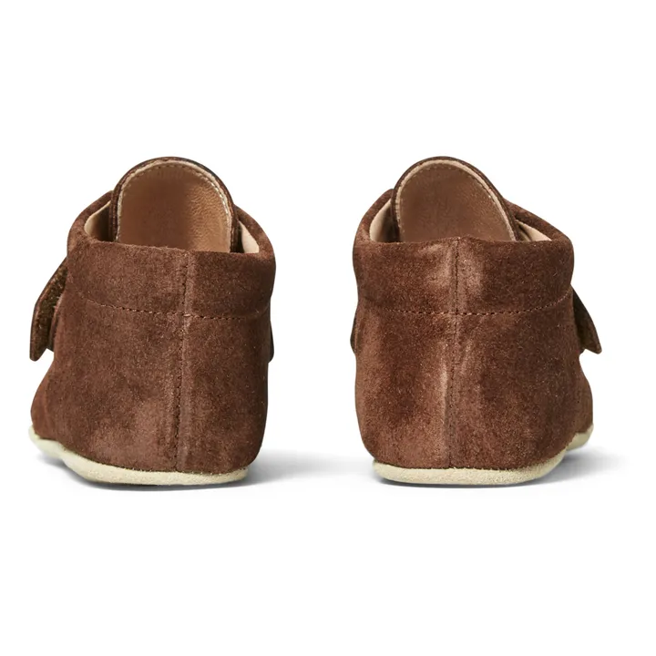 Petit Nord Chaussons Scratch | Chocolat