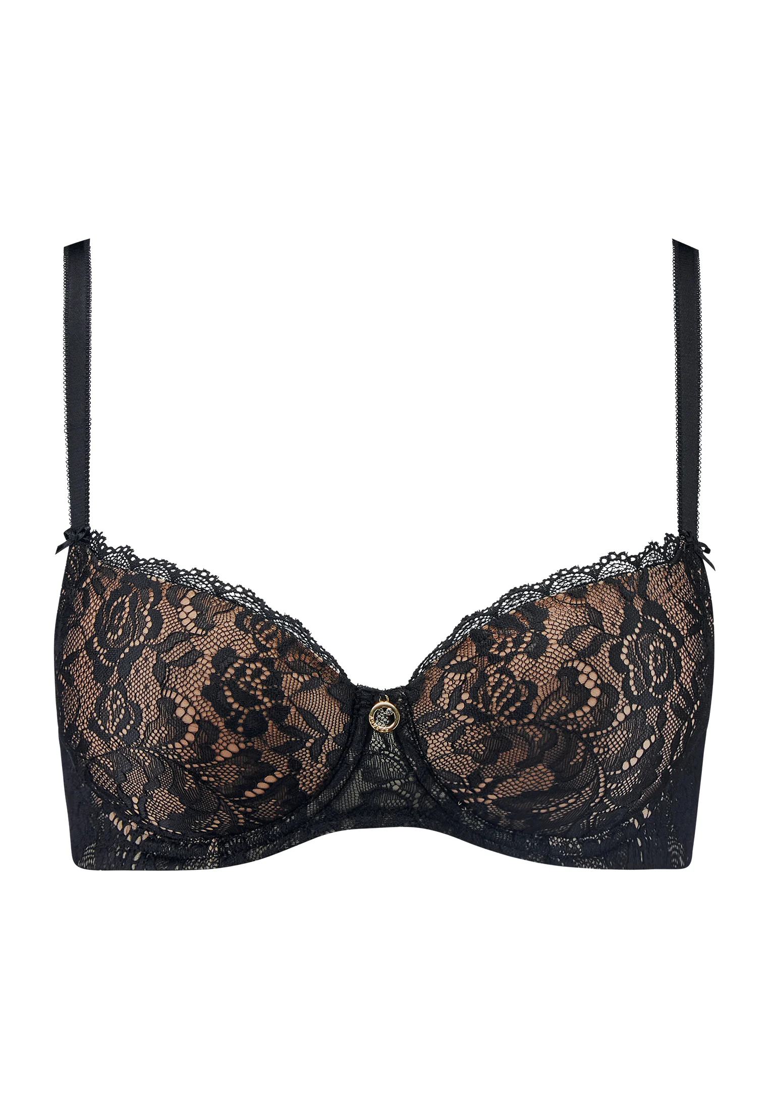 ROSESSENCE - Soutien-gorge corbeille coques | Noir