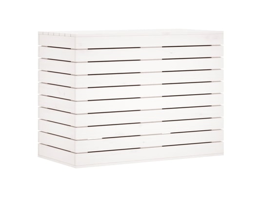 VIDAXL - Panier à linge blanc 88,5x44x66 cm bois massif de pin