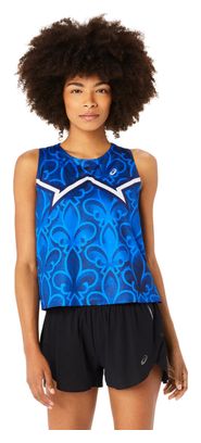Débardeur Femme Asics Nations Run Paris Bleu