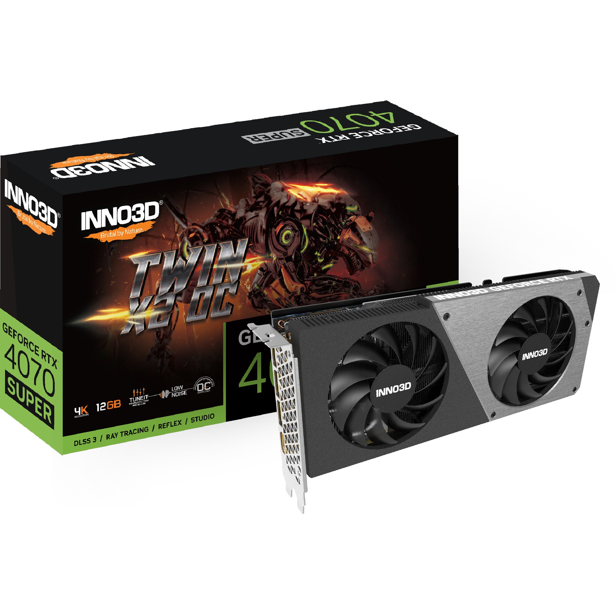 Inno3D Grafikkarte GeForce RTX 4070 SUPER TWIN X2 OC