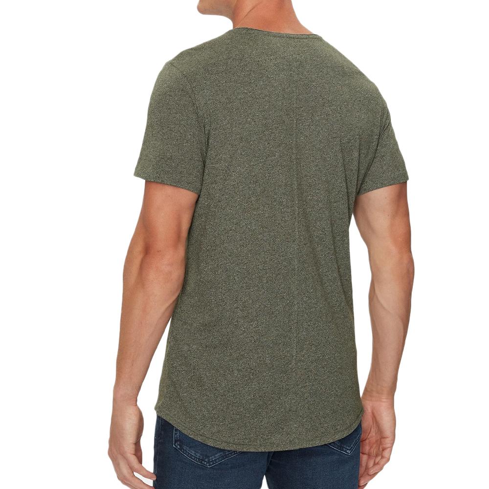 Tommy Hilfiger T-shirt Kaki Homme Tommy Hilfiger Slim Jaspe