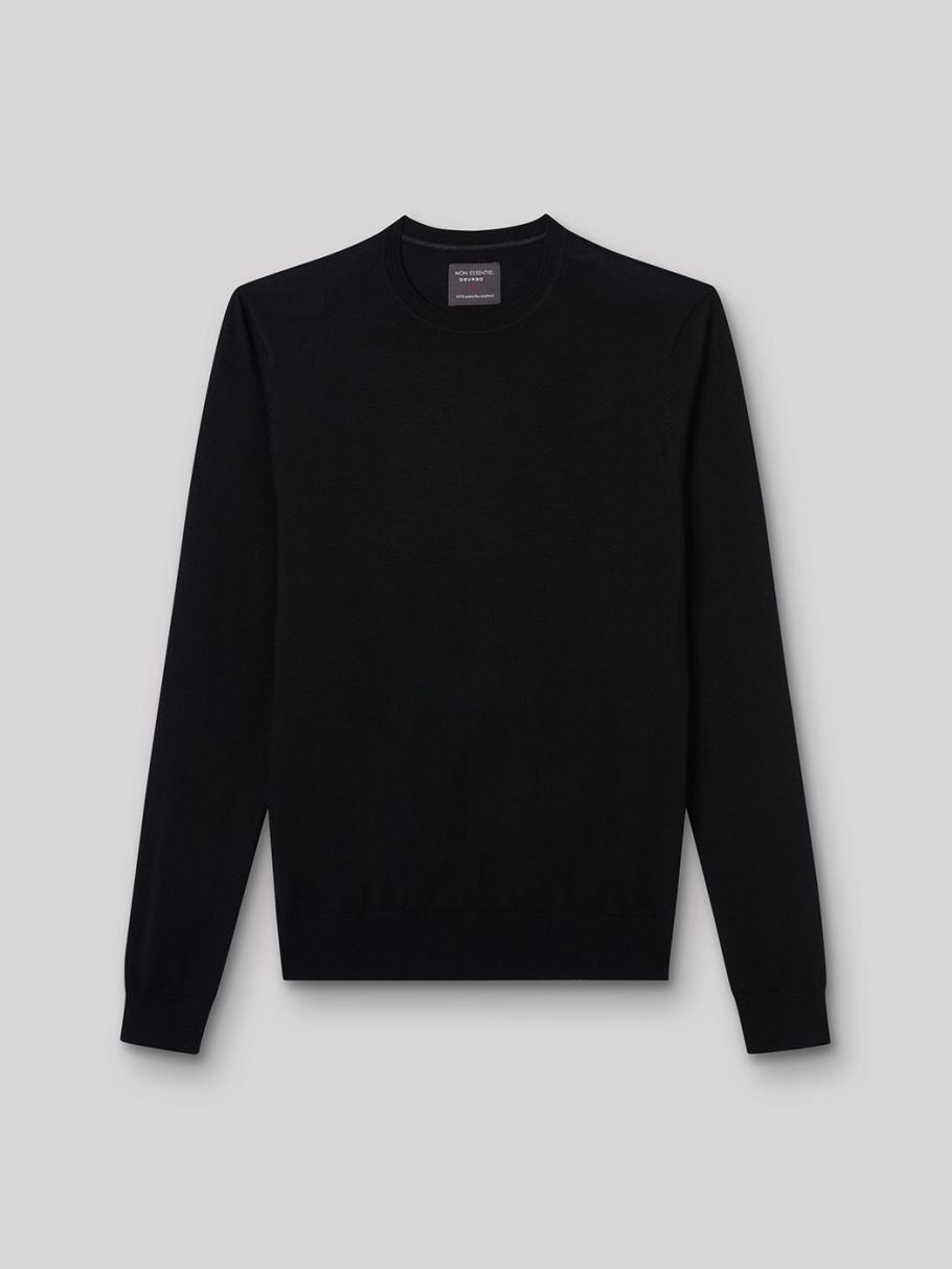 Pull col rond en laine mérinos