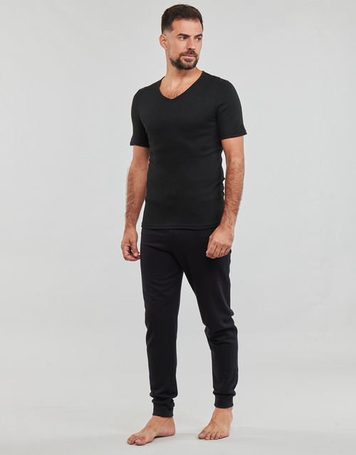 Damart - CLASSIC SHORT SLEEVE V-NECK T SHIRT GRADE 3 - Noir
