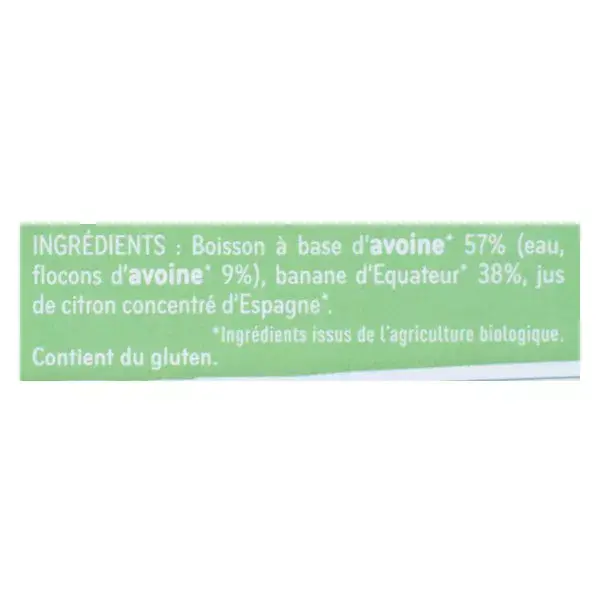 Sobremesas orgânicas à base de plantas Babybio em sachê, aveia e banana mexidas, +6 meses, 4 x 85g