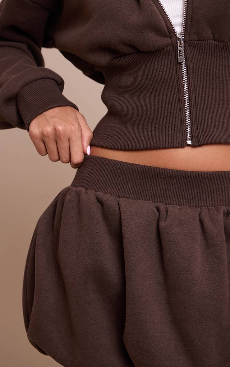 Chocolat Jupe-short Mini Bouffante En Molleton Doublé