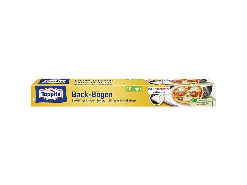 Toppits Backpapier 20 Stück Backpapier mit Antihaft-Silikonbeschichtung