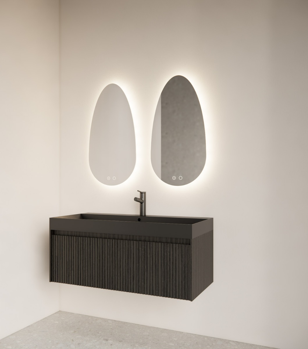 Gliss Design Triton spiegel met LED-verlichting en verwarming 60x110cm