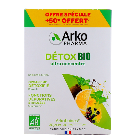 Arkofluides Détox Bio 20 ampoules