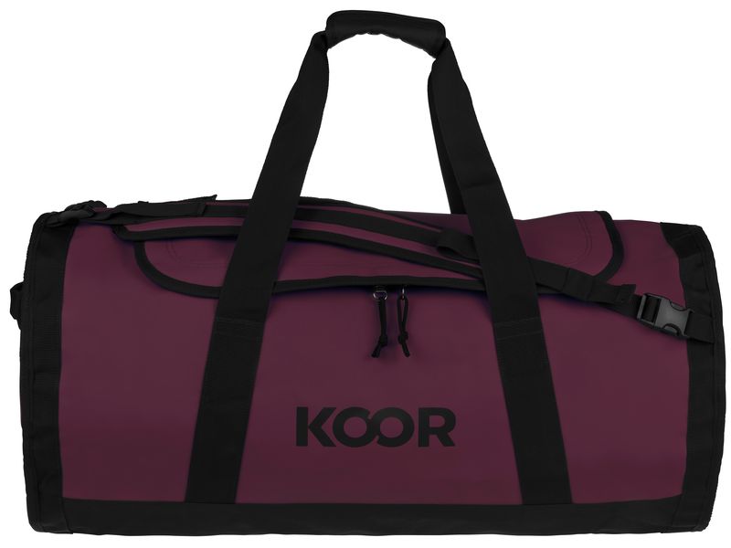 KOOR Duffle Bag Sooma 70 l, Maroon Wasserabweisende Reisetasche