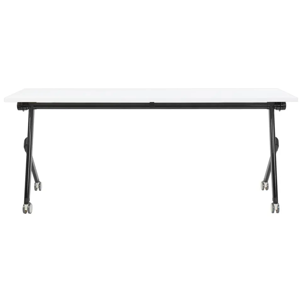 BENDI - Inklapbaar bureau - Wit/Zwart - 180 x 60 cm - Staal