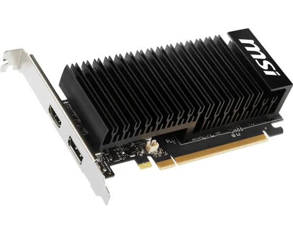 MSI GeForce GT 1030 4GHD4 LP OC - Grafikkort - GF GT 1030 - 4 GB DDR4 - PCI Express 3.0 x16 (x4 mode) lavprofil - DisplayPort, HDMI - blæserløs