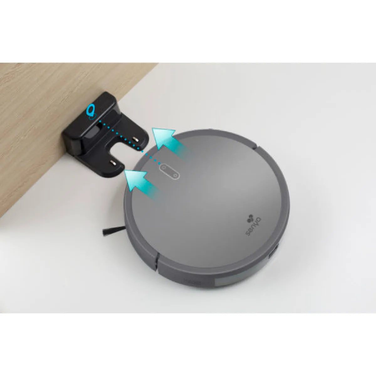 Senya Robot aspirateur pour tapis et sols durs 2en1 connecté My Little Robot Silver 2000 Pa
