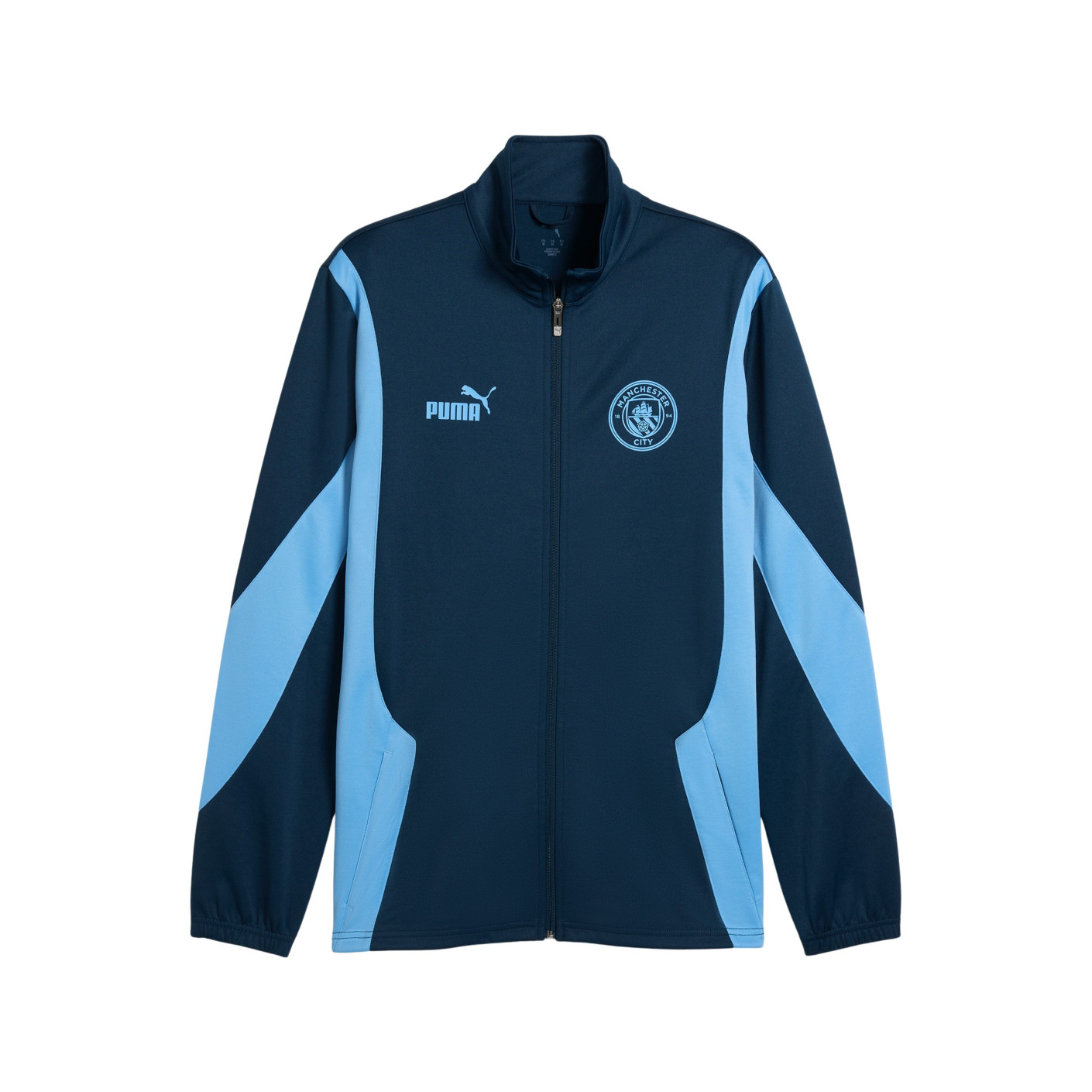 PUMA Manchester City ftblNRGY+ Joggingpak Full-Zip 2024-2025 Donkerblauw Lichtblauw