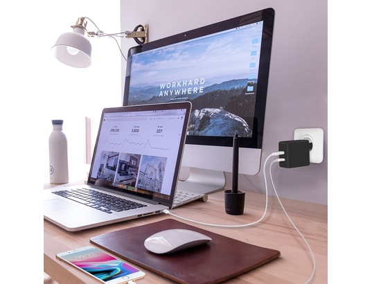 MOOOV - Chargeur secteur 2 usb (usb-c 30w + usb-a 12w) - noir