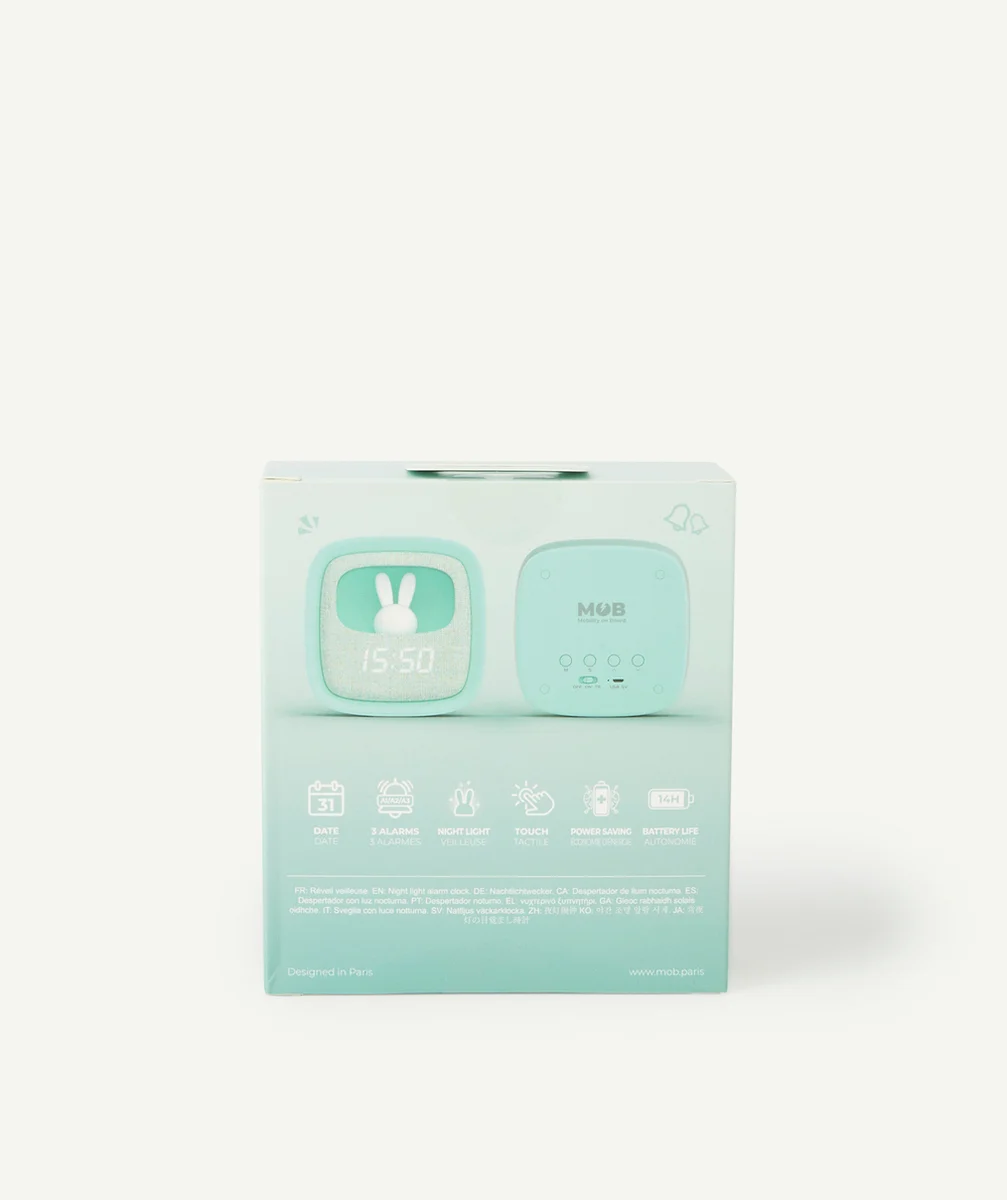 MOBVEILLEUSE ET REVEIL BILLY TURQUOISE
