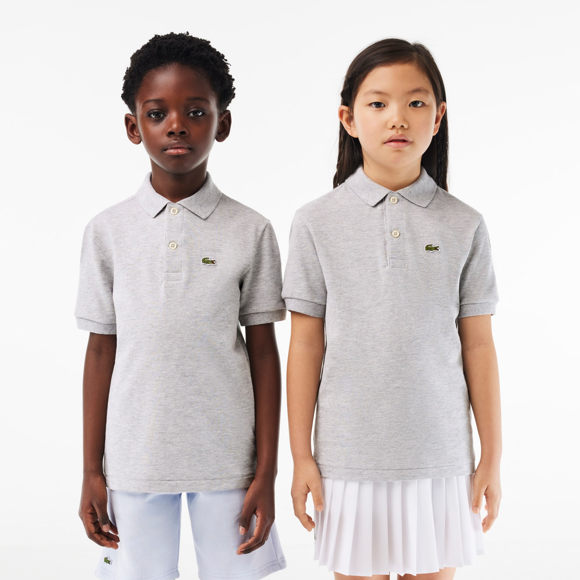 Polo enfant Lacoste regular fit en petit piqué uni Polos - Gris - Lacoste - Enfant