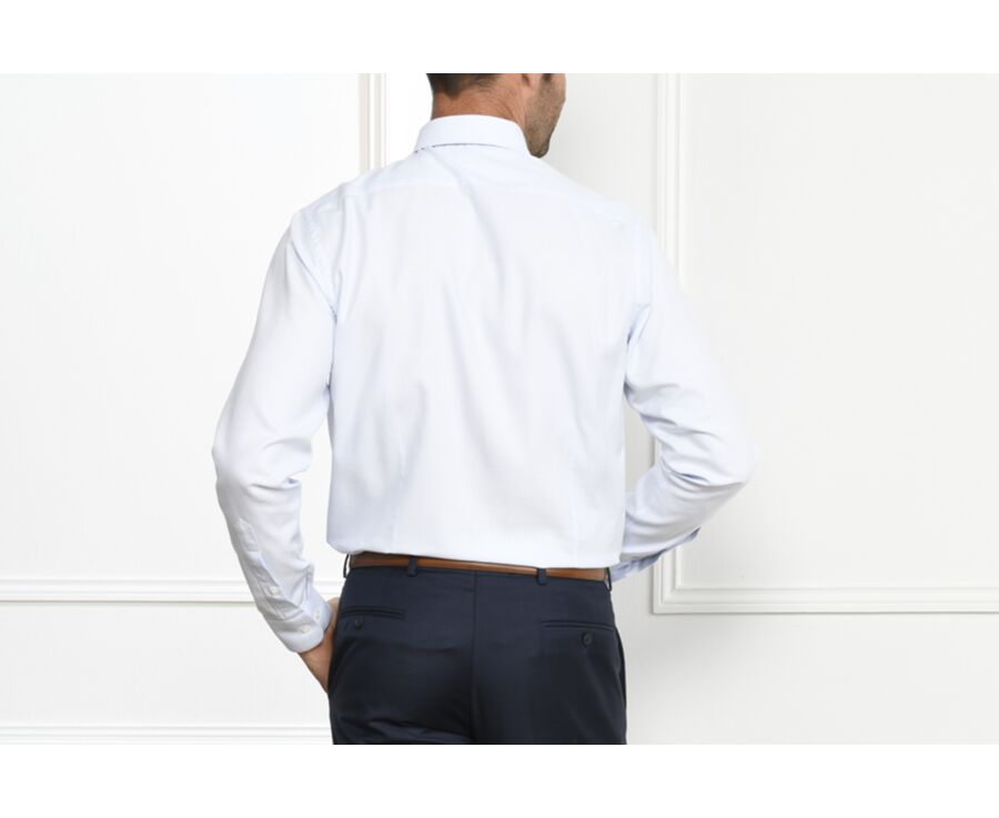 Chemise blanche coton popeline tramée - FIACRE