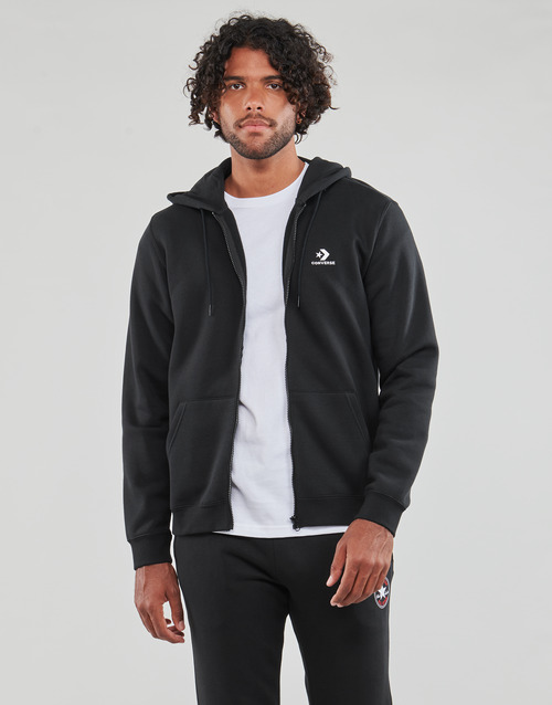 Converse - GO-TO EMBROIDERED STAR CHEVRON FULL-ZIP HOODIE - Noir