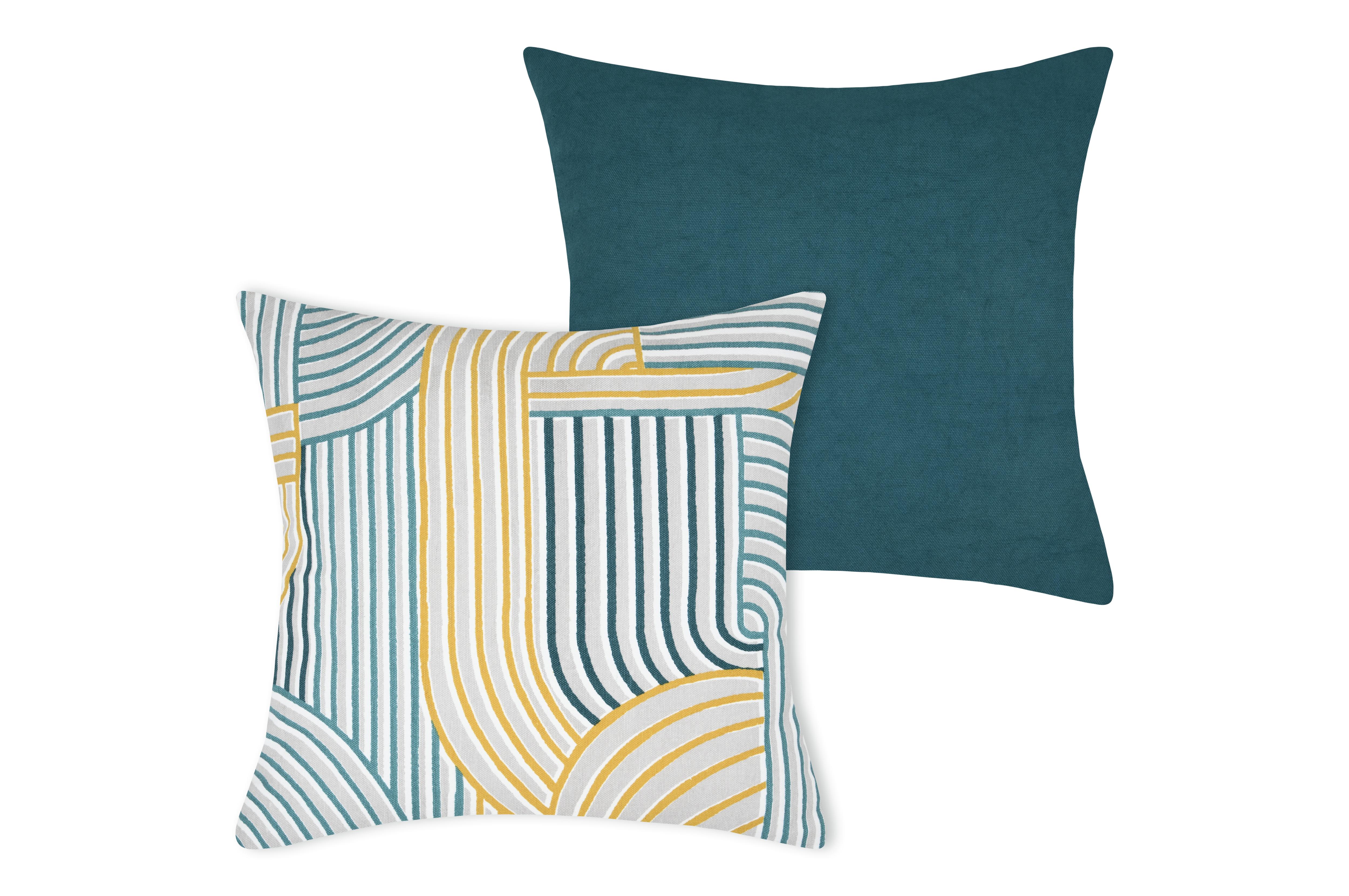 RAVEN HOUSSE COUSSIN 40X40CM CANARD