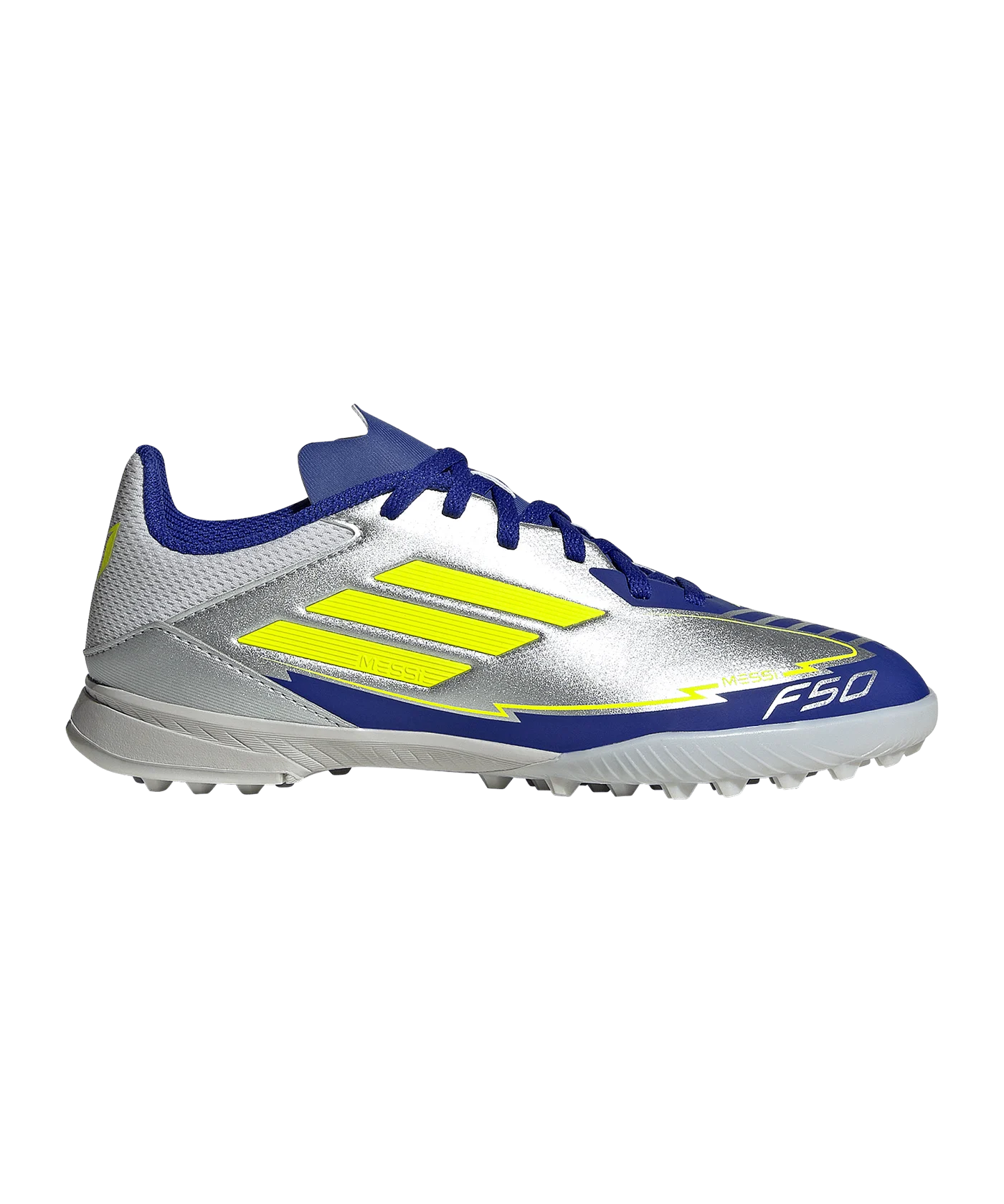 adidas F50 League TF Messi Kids Silber