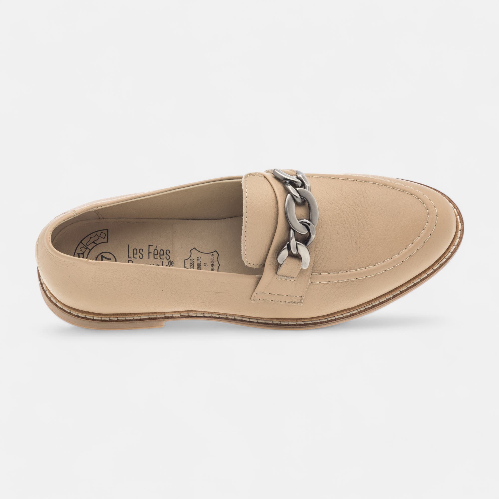 Mocassins Femme en cuir beige