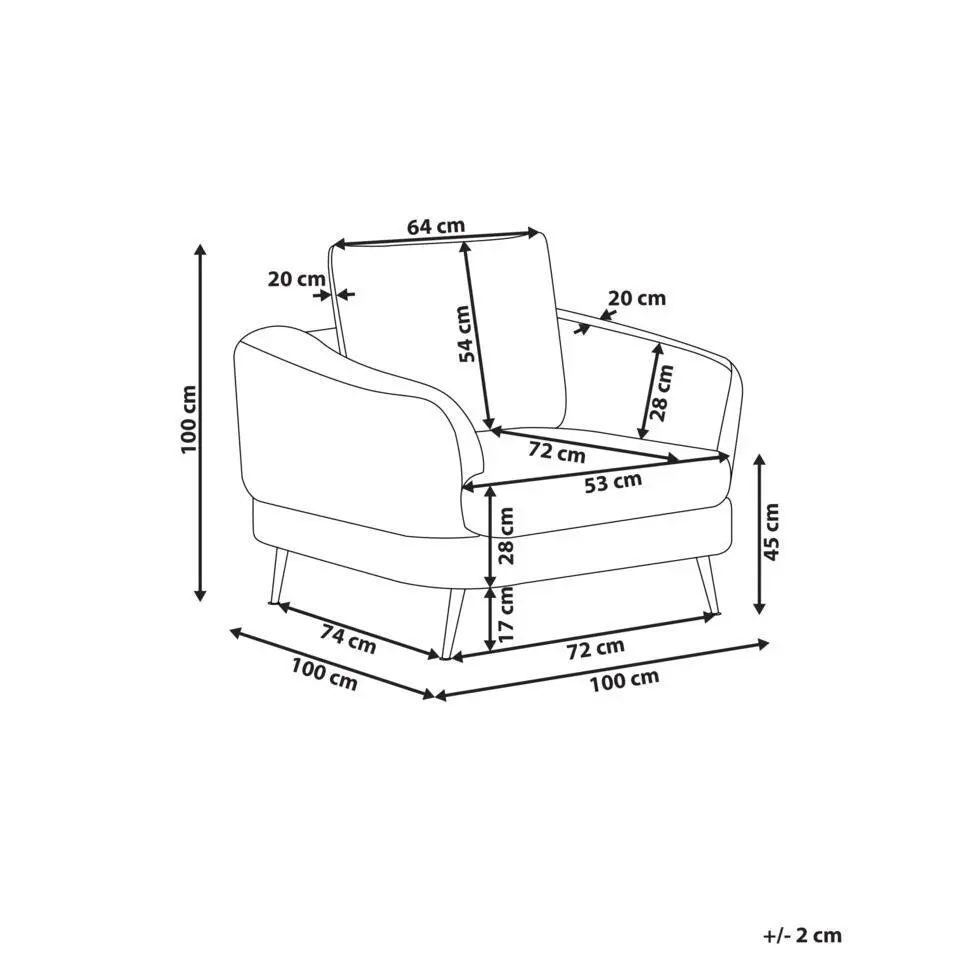 KJAER - Fauteuil - Gebroken wit - Polyester