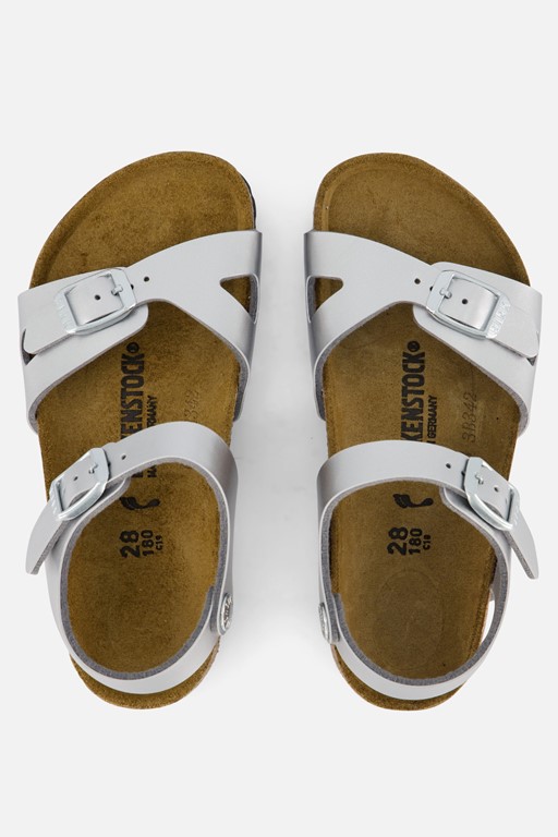 Birkenstock Rio Kids Sandalen zilver Imitatieleer