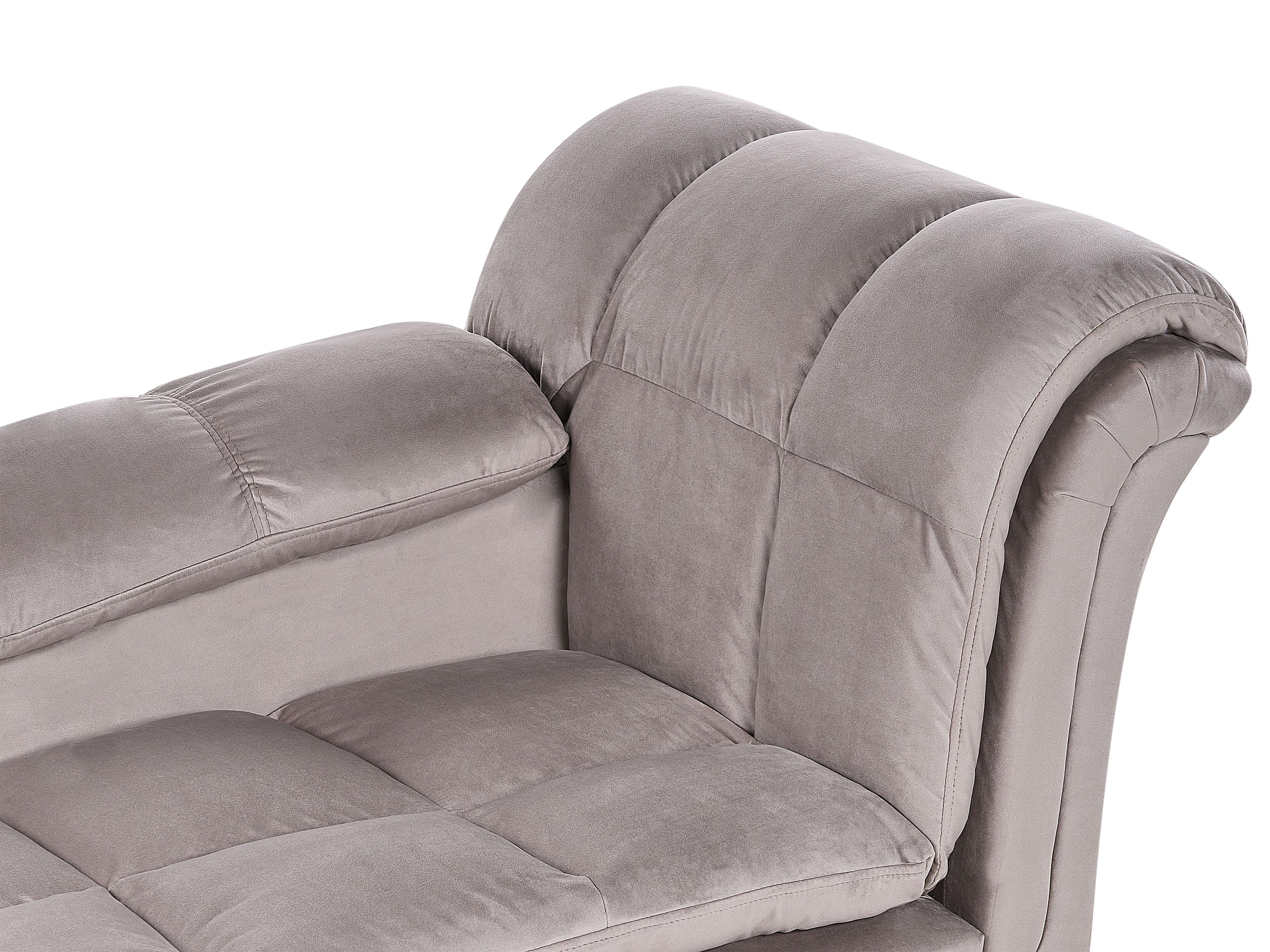 Rechtszijdige chaise longue LORMONT Stof Taupe
