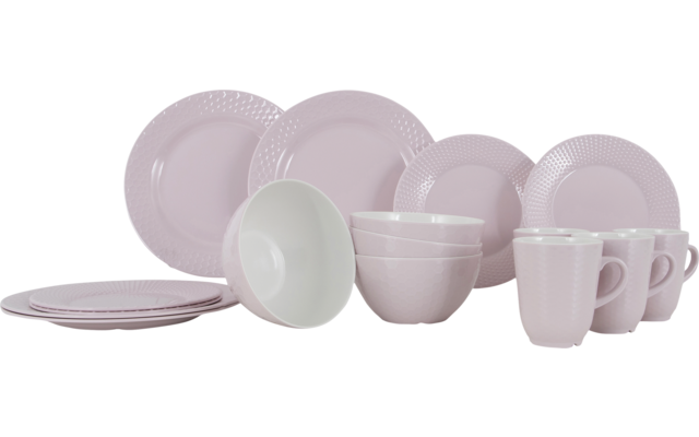 Gimex Royal Line Geschirr Pastel pink 16 teilig