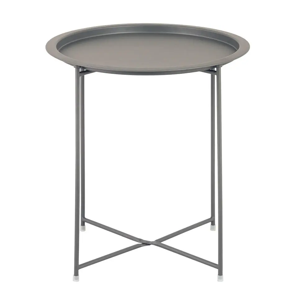 Bijzettafel - Salontafel - 47 H 51 - Metaal - Grijs