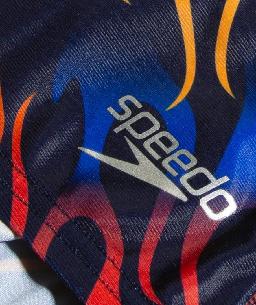 Speedo trunks til mænd - Club Training Allover - Mørkeblå/rød